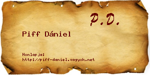 Piff Dániel névjegykártya